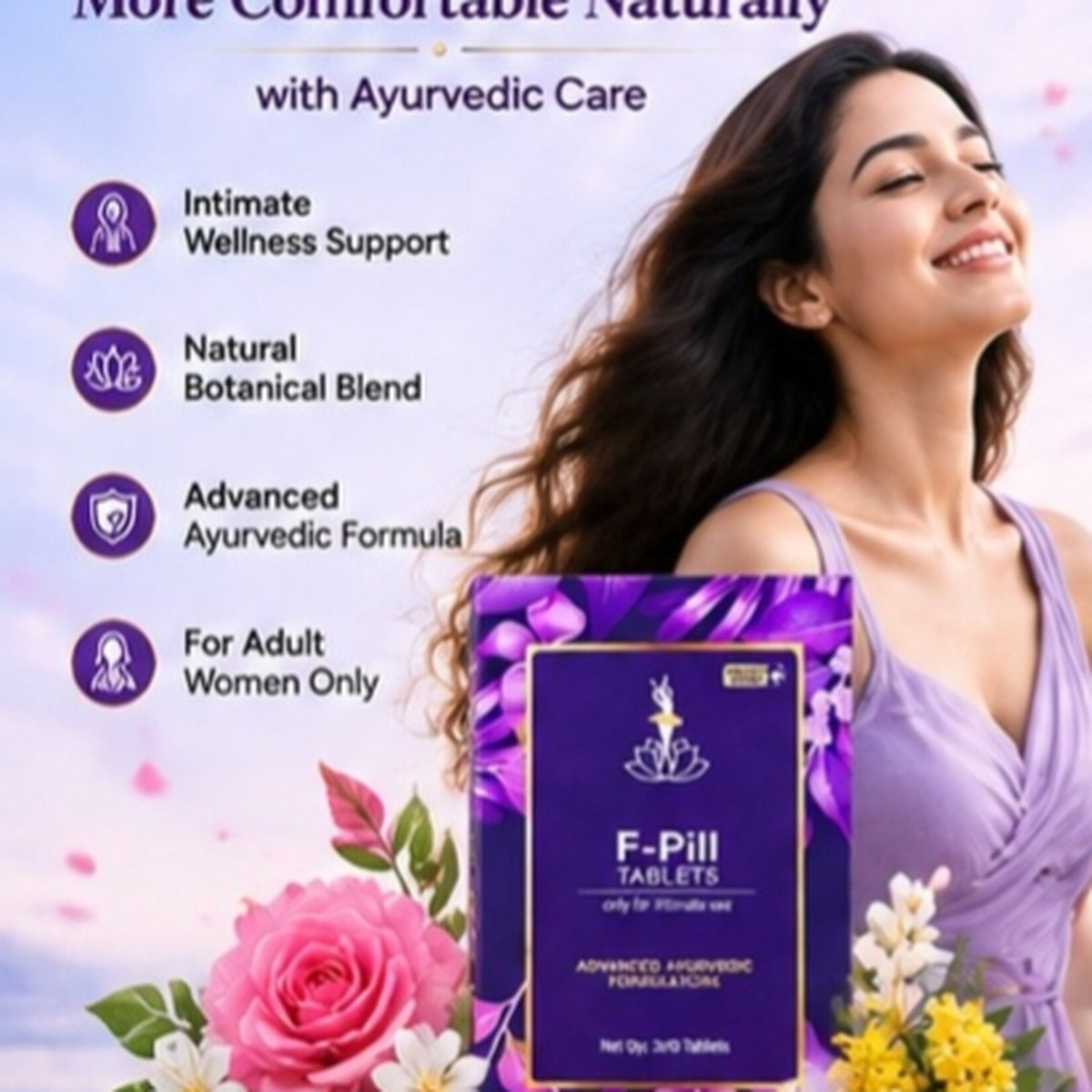 F-Pill Tablets – Advanced Ayurvedic Intimate Wellness Formula for Women
