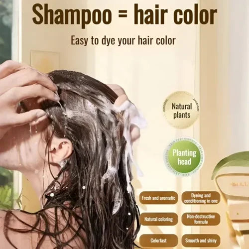 ✨Japanese Long Lasting Natural Hair Dye Shampoo ( Buy 1 Get 1 Free ) 😍✨