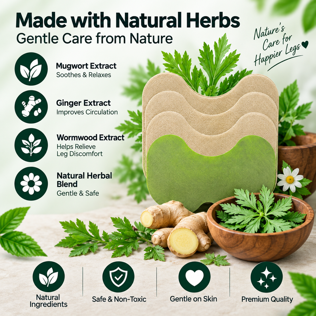 🌿 Herbal Leg Patches – Natural, Soothing &amp; Comfortable