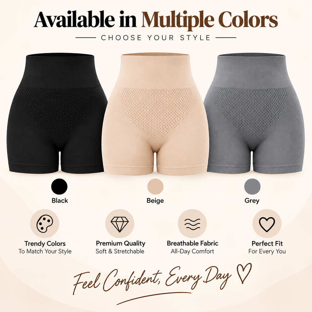 igh-Waisted Tummy Control Shapewear Shorts – Soft, Stretchable & Comfortable