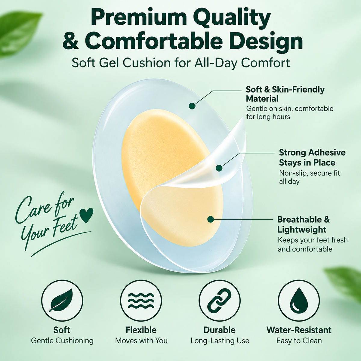 🦶 Heel Cushion Pads – Soft, Comfortable & Protective