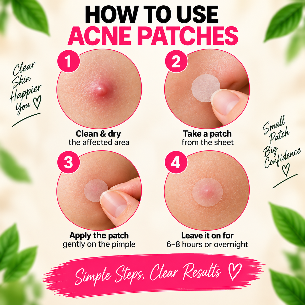 💗 Acne Pimple Patches – Invisible, Comfortable &amp; Skin-FriendlY