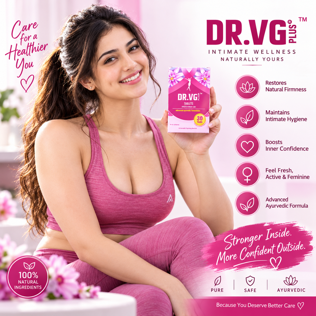DR.VG Plus Tablets – Ayurvedic-Inspired Women’s Intimate Wellness | 30 Tablets