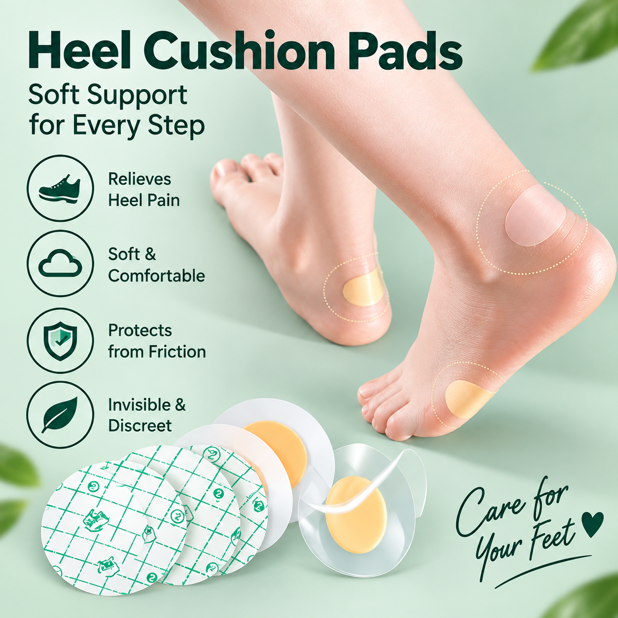🦶 Heel Cushion Pads – Soft, Comfortable & Protective