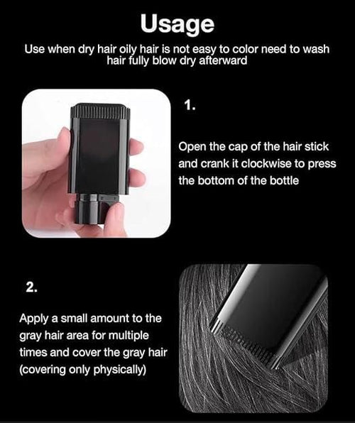 Covering White Hair is Simple and Convenient 20gm - Black
