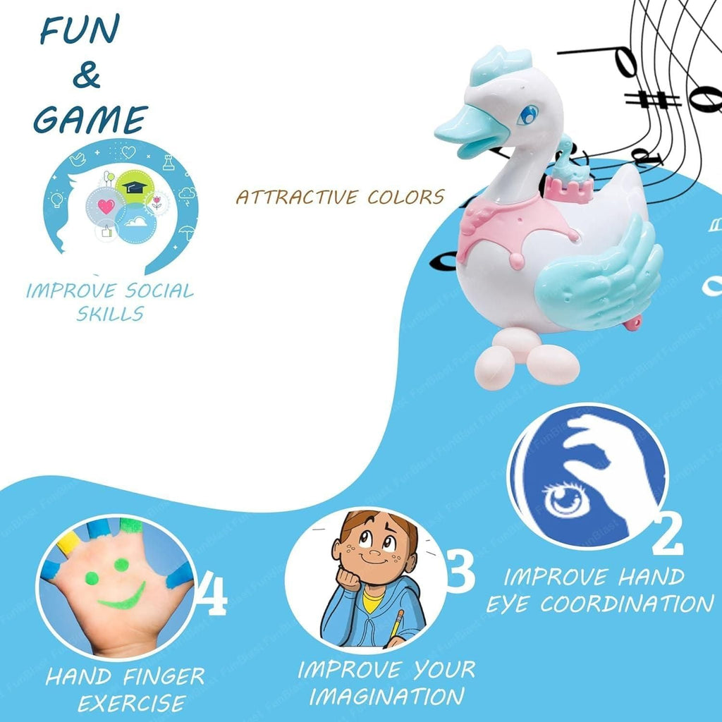 Swan Lay Egg Toy for Kids - 360 Degree Rotation