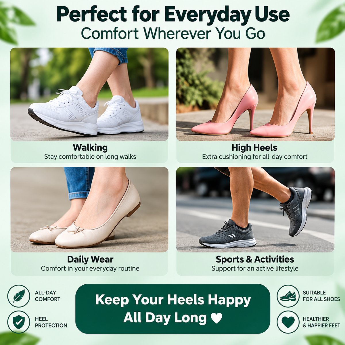 🦶 Heel Cushion Pads – Soft, Comfortable & Protective