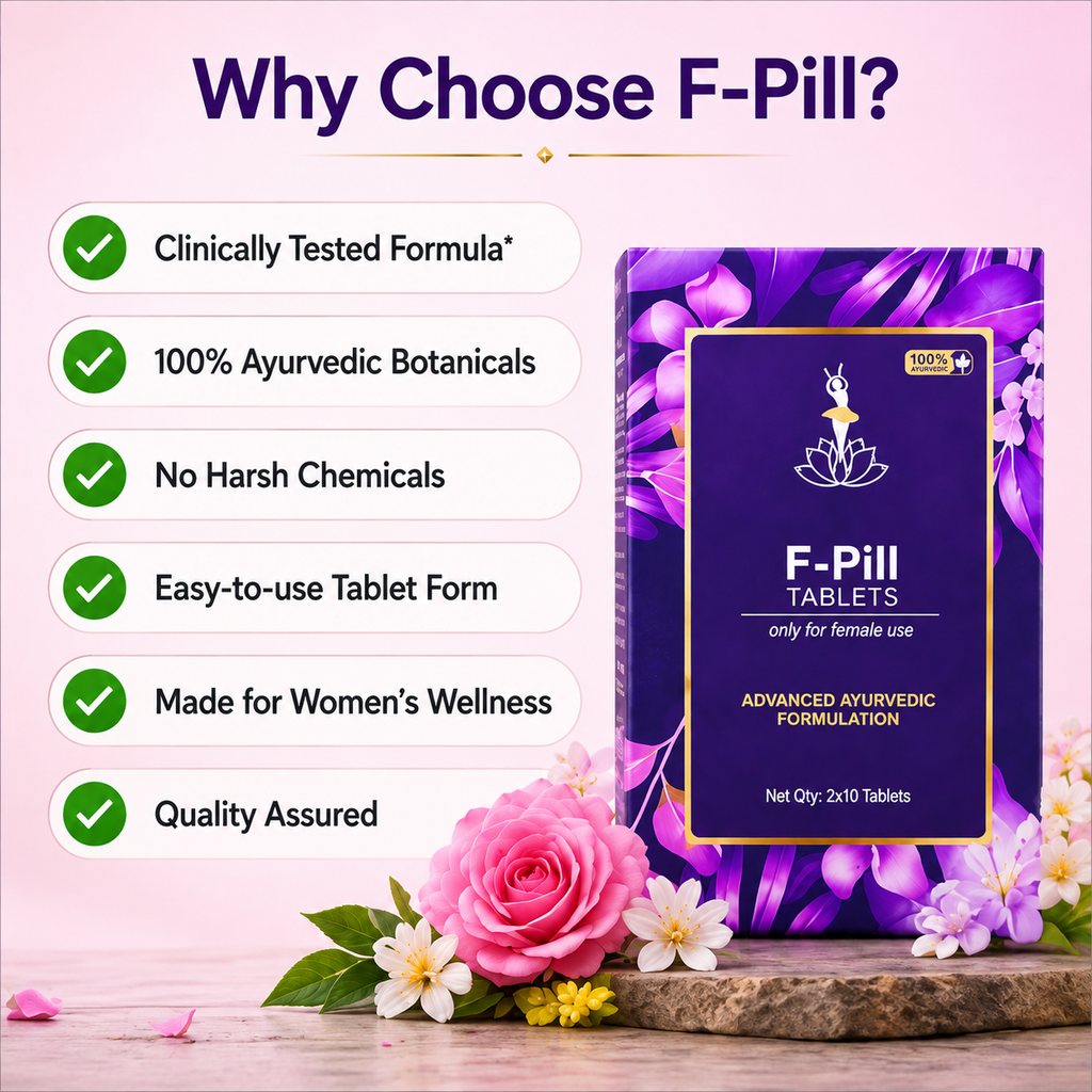 F-Pill Tablets – Advanced Ayurvedic Intimate Wellness Formula for Women