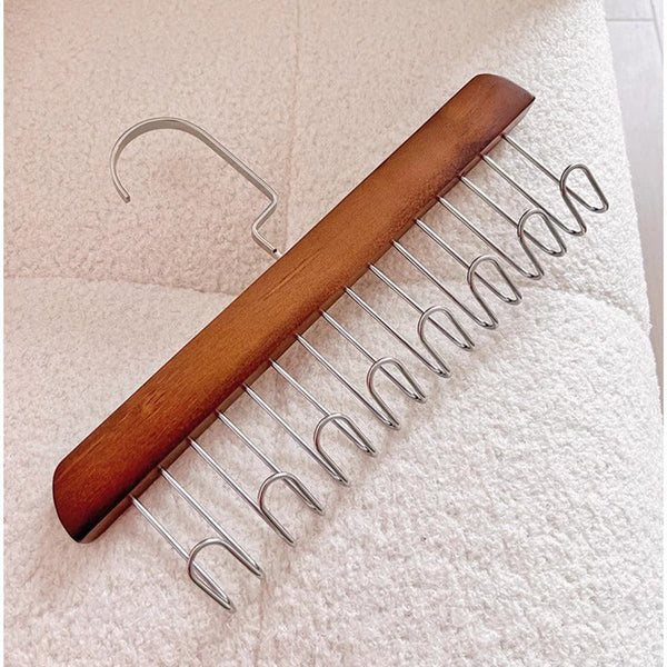 Space Saving 8 Hooks Wooden Hangers ( Buy 1 Get 1 Free )