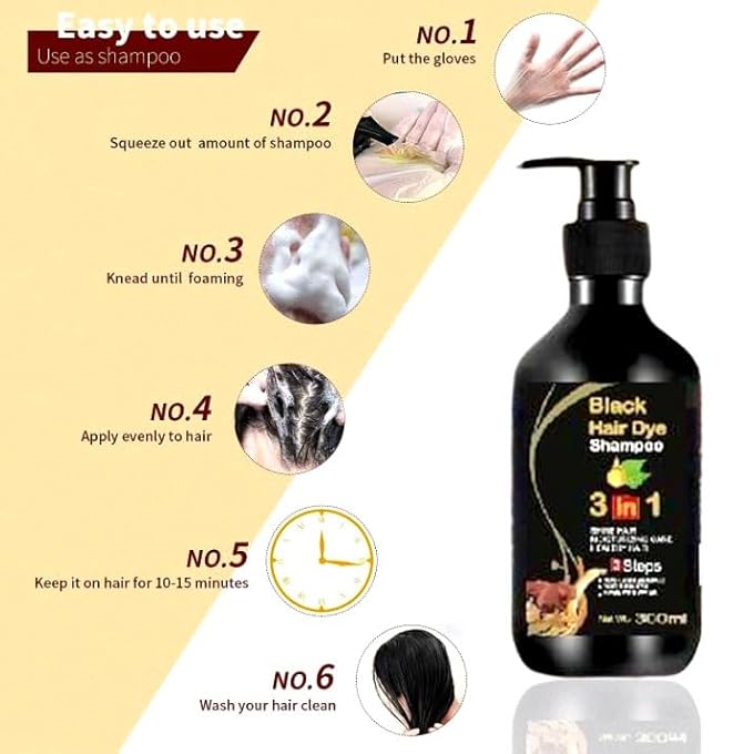 "BLOSDREAM Black Hair Shampoo 3 in 1-100ml (pack of 2)"