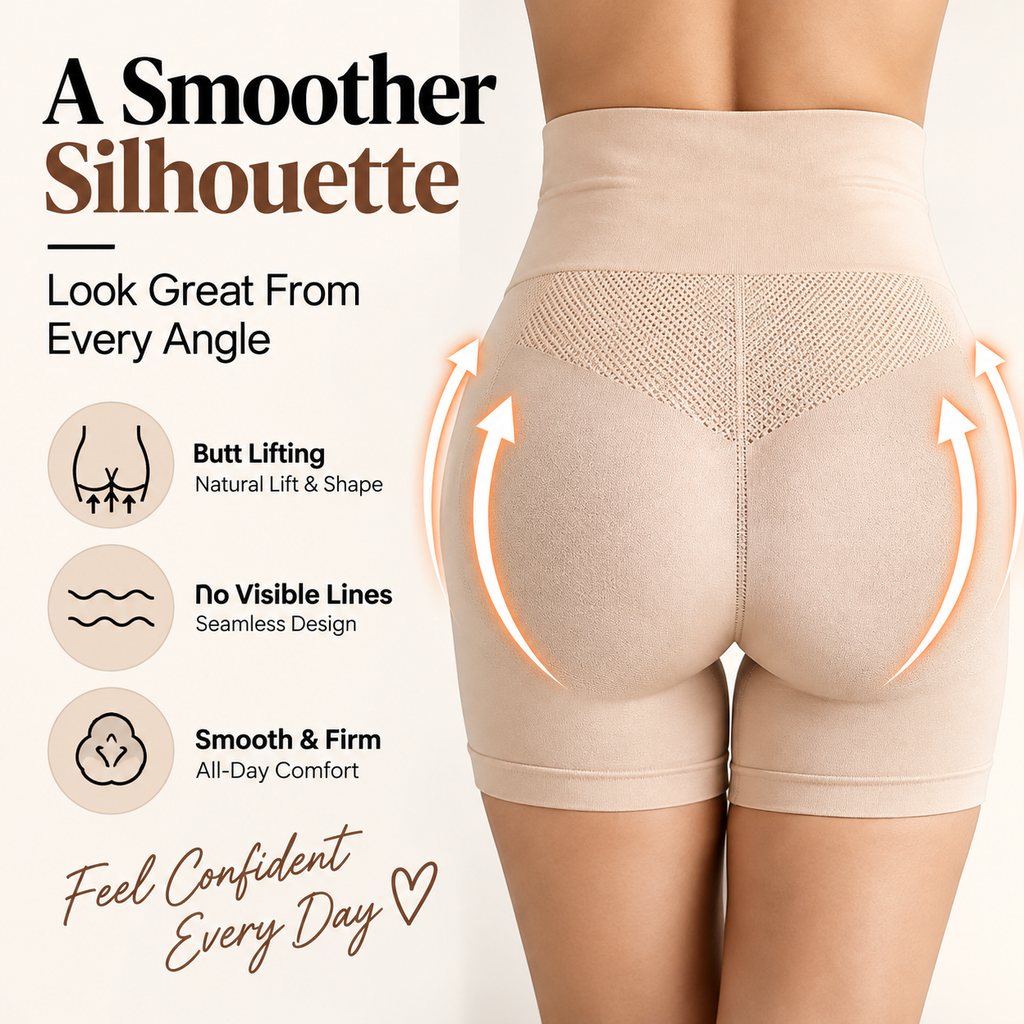 igh-Waisted Tummy Control Shapewear Shorts – Soft, Stretchable & Comfortable