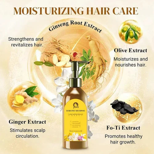 ✨Japanese Long Lasting Natural Hair Dye Shampoo ( Buy 1 Get 1 Free )🔥🔥