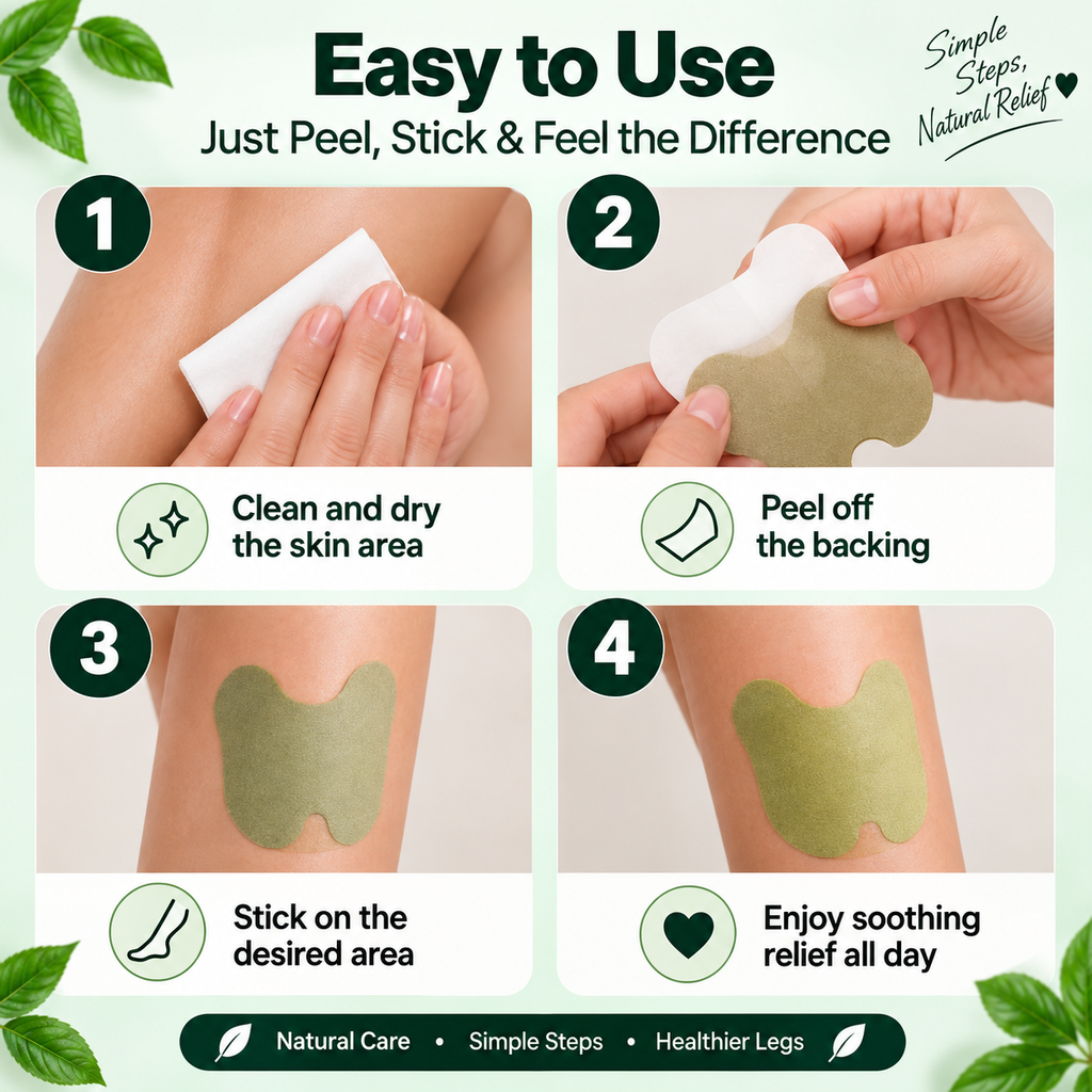 🌿 Herbal Leg Patches – Natural, Soothing &amp; Comfortable