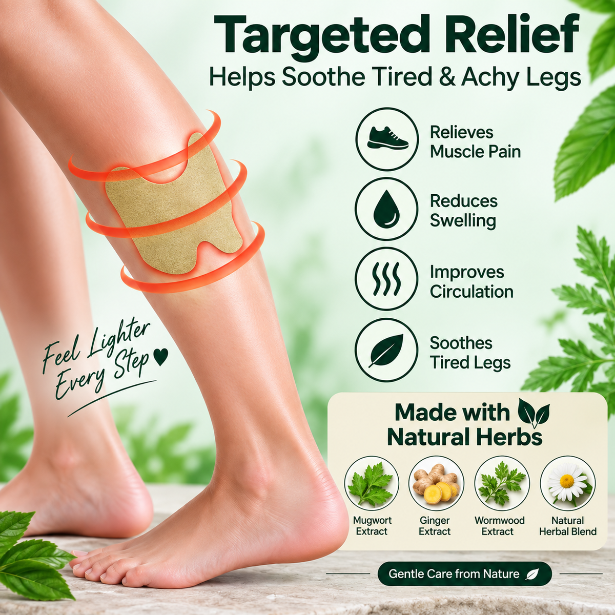🌿 Herbal Leg Patches – Natural, Soothing &amp; Comfortable