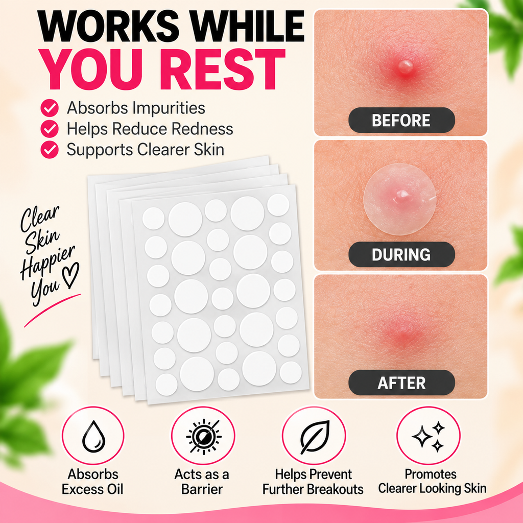 💗 Acne Pimple Patches – Invisible, Comfortable &amp; Skin-FriendlY
