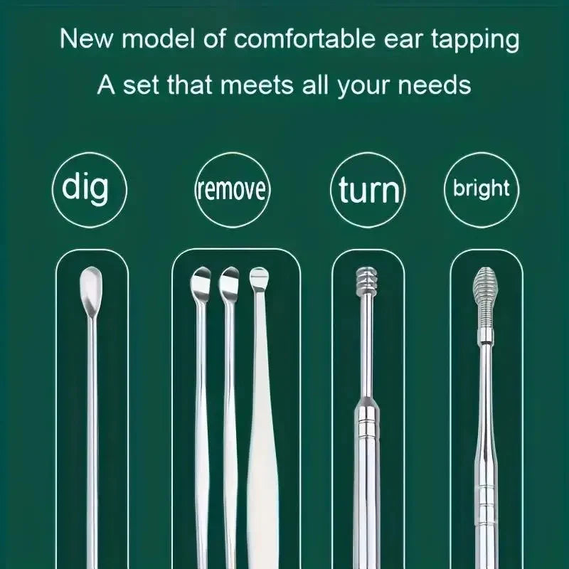 6 Pieces Stainless Steel Ear Wax Removal Kit 👂