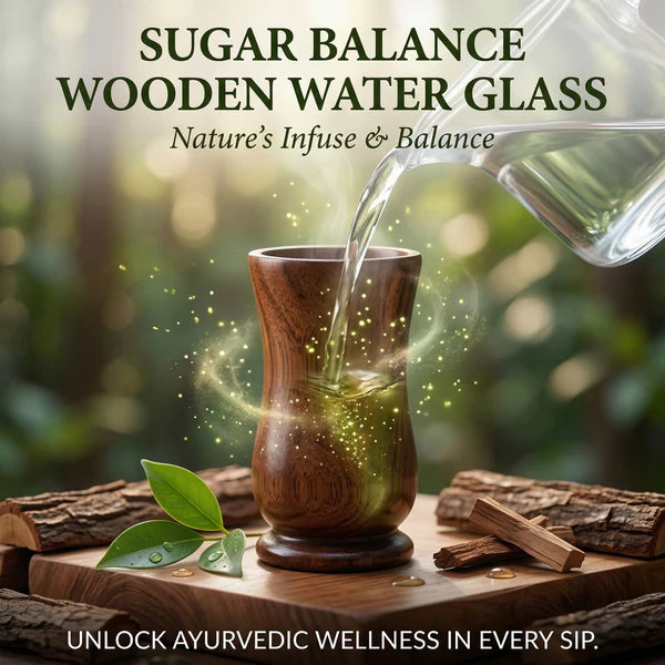 SUGAR Balance Vijaysar wood water glass